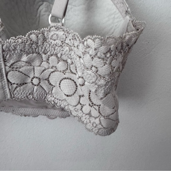 Aerie Real Happy Demi Lightly Lined Candy Lace Bra Size 34D - Picture 3 of 6